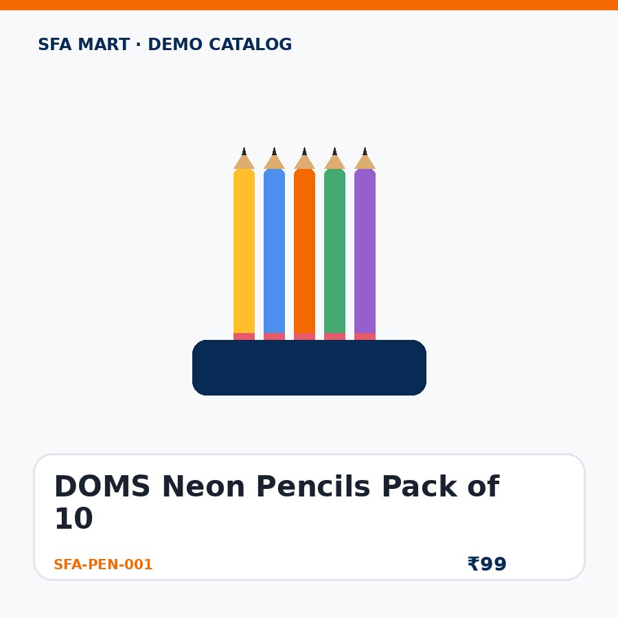 DOMS Neon Pencils Pack of 10