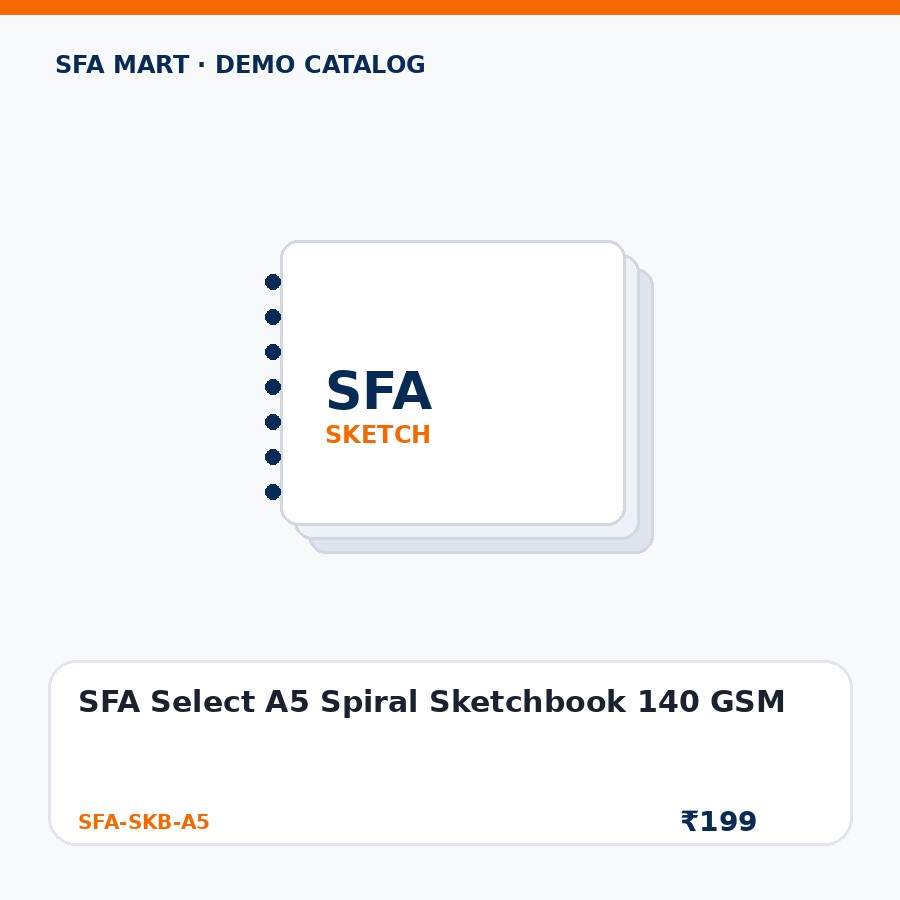 SFA Select A5 Spiral Sketchbook 140 GSM