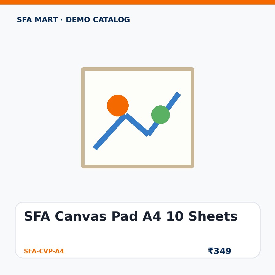 SFA Canvas Pad A4 10 Sheets